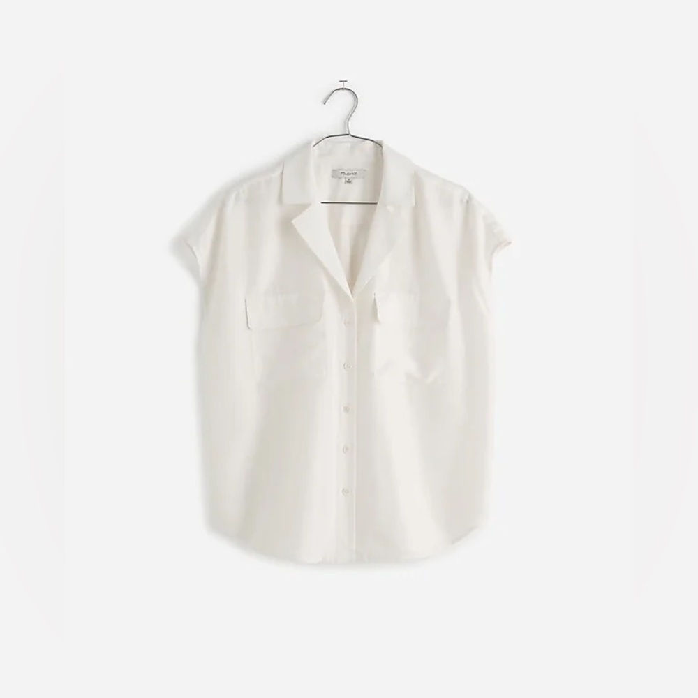 Madewell - Silk Drapey Patch-Pocket Sleeveless Shirt